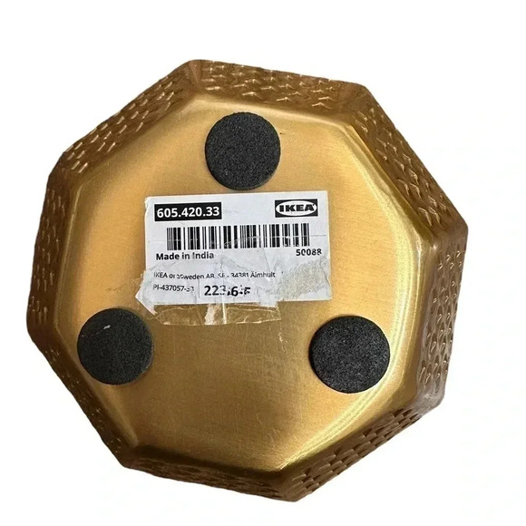 IKEA GOKVÄLLA 605.420.33 Ramadán Collection Gold Tone Aluminum Serving Bowl - Picture 7 of 12